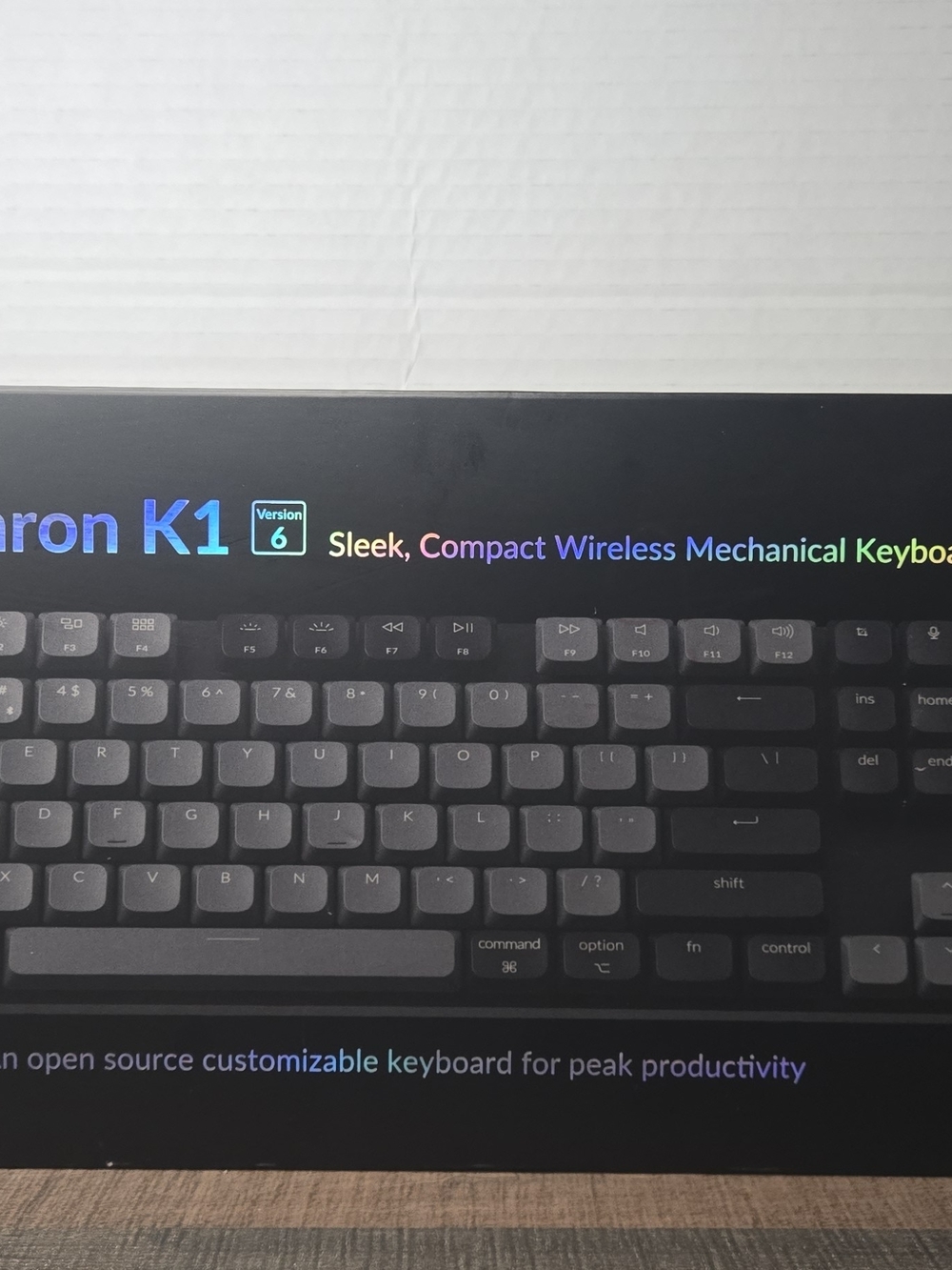 Keychron K1 V6 Slim Wireless Mechanical Keyboard RGB Red Linear Switches